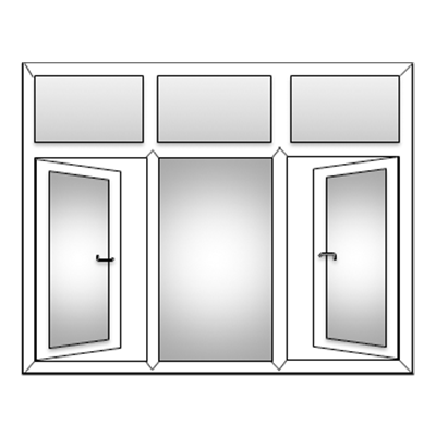 Upvc casement window combination of fixed window